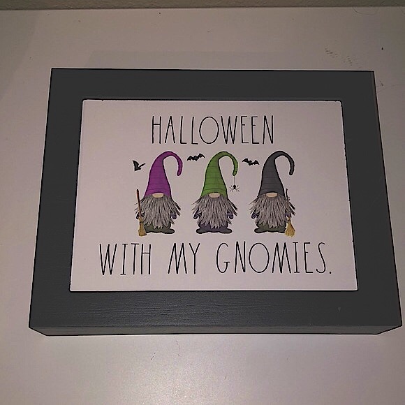 Rae Dunn Other - NEW Rae Dunn Halloween With My Gnomies Sign